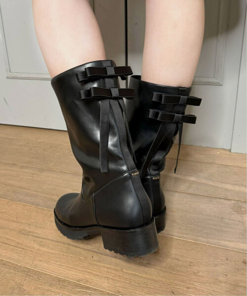 LE TALON（ルタロン）の「《WEB限定》【Le decore / ル デコレ】loose lady ribbon ブーツ（ブーツ・レディース・ブラック系その他・SMALL/MEDIUM/LARGE）」の6枚目の写真