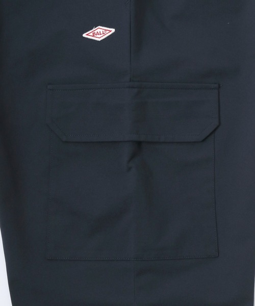 BALL（ボール）の「BALL/ボール CARGO SHORT PANTS/ストレッチ天竺 水陸両用 ミニロゴワッペン ワンポイント刺繍 カーゴ ショーツパンツ/レディース メンズ（カーゴパンツ・メンズ・ブラック/カーキ/ベージュ/ネイビー・M/L/LL）」の7枚目の写真