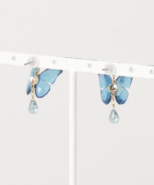 gargle(ガーグル)の「gargle ガーグル:サイエンスシリーズ maribel papillon ピアス(ピアス(両耳用)・レディース・ブルー/パープル・FREE)」の7枚目の写真