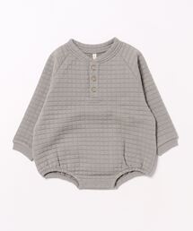 Quincy Mae（クインシーメイ）の「/Quincy Mae/HENLEY BUBBLE ROMPER || DUSTY BLUE（その他ベビー用品）」
