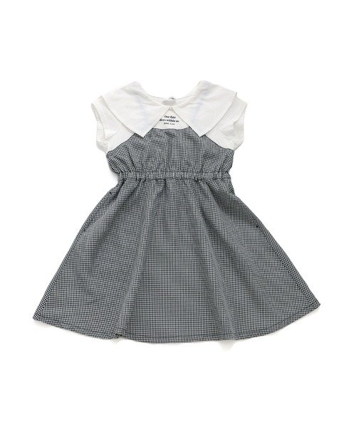 専用✧ジェニィラブ✧新品✧ドッキングチェックワンピ130サックス 専用✧ジェニィラブ✧新品✧ドッキングチェックワンピ130