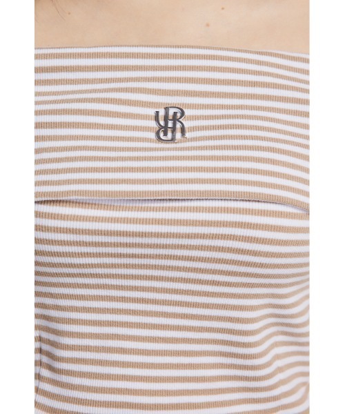 rienda(リエンダ)の「Rモチーフプレートカットトップス 夏服 半袖(Tシャツ/カットソー・レディース・ホワイト/ブラック系その他/ブラック/ブルー系その他/ベージュ系その他・FREE)」の20枚目の写真