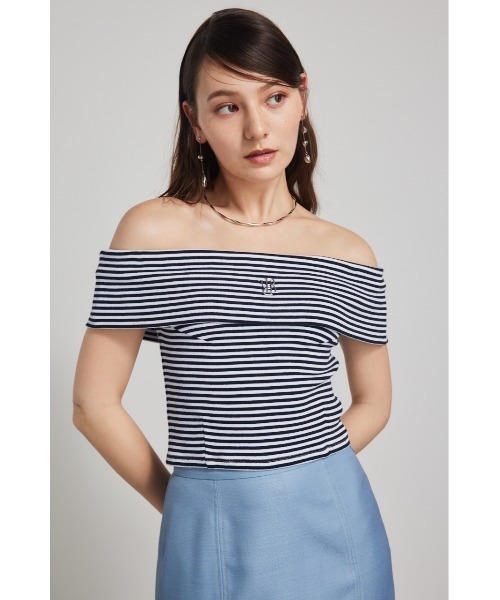 rienda(リエンダ)の「Rモチーフプレートカットトップス 夏服 半袖(Tシャツ/カットソー・レディース・ホワイト/ブラック系その他/ブラック/ブルー系その他/ベージュ系その他・FREE)」の19枚目の写真