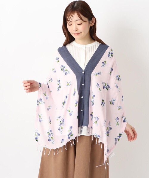 one'sterrace(ワンズテラス)の「【ひんやり】3WAYストール ナチュラルオリーブ(ストール/ショール・レディース・アイボリー系8/パープル系2・99)」の9枚目の写真