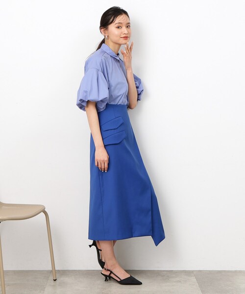 OPAQUE.CLIP（オペークドットクリップ）の「◆【大草直子さんコラボ】アシンメトリースカート（スカート・レディース・ブルー系その他7/ブラウン/レッド系1・36/40/38）」の17枚目の写真