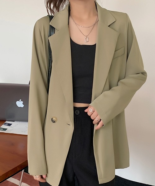 Bifrost(ビフレスト)の「ダブルジャケット(テーラードジャケット・レディース・ブラック/カーキ・FREE)」の12枚目の写真