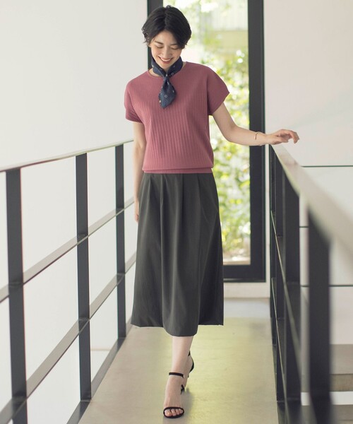 J.PRESS Ladies（J.プレス レディス）の「【洗える・撥水・接触冷感】アウトフィッター バルーン スカート（スカート・レディース・ブラック系/グレー系・S/XS/XXS）」の3枚目の写真