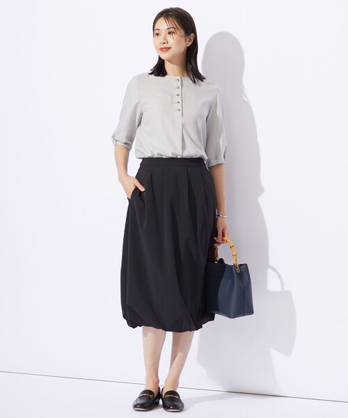 J.PRESS Ladies（J.プレス レディス）の「【洗える・撥水・接触冷感】アウトフィッター バルーン スカート（スカート・レディース・ブラック系/グレー系・S/XS/XXS）」の13枚目の写真