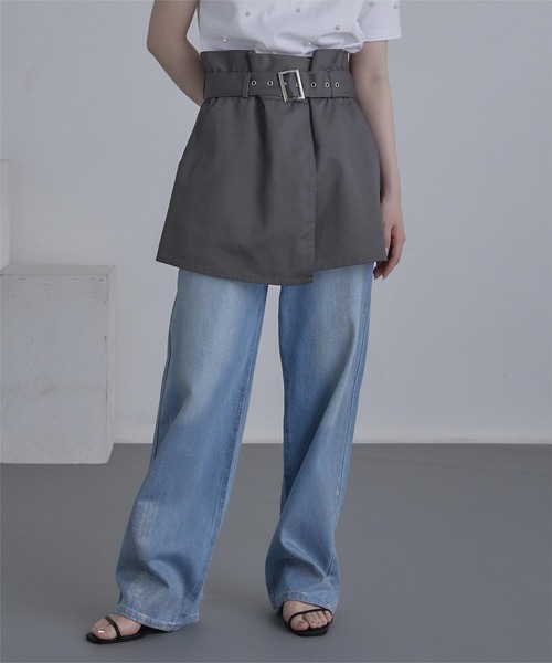 miette（ミエット）の「2wayツイルビスチェ（チューブトップ・レディース・チャコール/ブラック・FREE）」の7枚目の写真