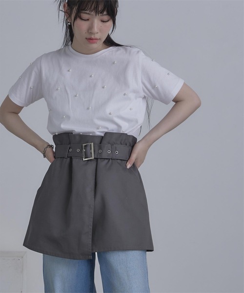 miette（ミエット）の「2wayツイルビスチェ（チューブトップ・レディース・チャコール/ブラック・FREE）」の11枚目の写真