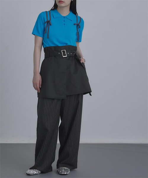 miette（ミエット）の「2wayツイルビスチェ（チューブトップ・レディース・チャコール/ブラック・FREE）」の3枚目の写真