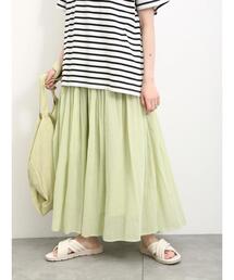 Samansa Mos2 blue | ボイルギャザースカーチョ(その他パンツ)