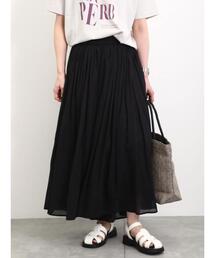 Samansa Mos2 blue | ボイルギャザースカーチョ(その他パンツ)