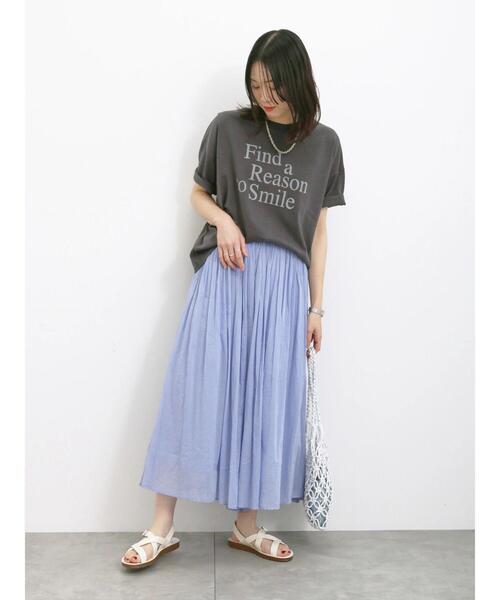 Samansa Mos2 blue(サマンサモスモスブルー)の「ボイルギャザースカーチョ(その他パンツ・レディース・ブルー/グリーン/シルバーグレー/ブラック・F)」の19枚目の写真