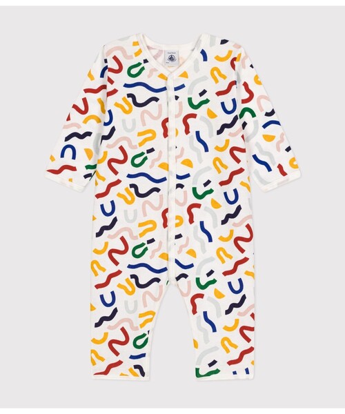 PETIT BATEAU(プチバトー)の「プリント足なしロンパース(ロンパース・キッズ・ホワイト系その他・6MONTH/3MONTH/12MONTH)」の4枚目の写真