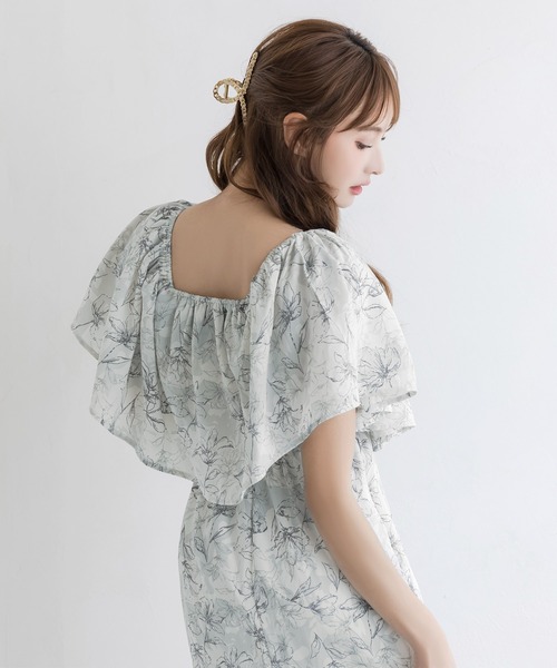 Julia Boutique(ジュリアブティック)の「柄&無地フリルオフショルマーメイドワンピース/24055(ワンピース・レディース・ホワイト/ホワイト系/ブラック・ONE)」の19枚目の写真