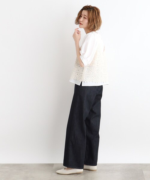 grove（グローブ）の「◆刺繍ビスチェ×ブラウスSET（その他トップス・レディース・カーキ/ブラック/アイボリー/オレンジ・03/02/01）」の7枚目の写真