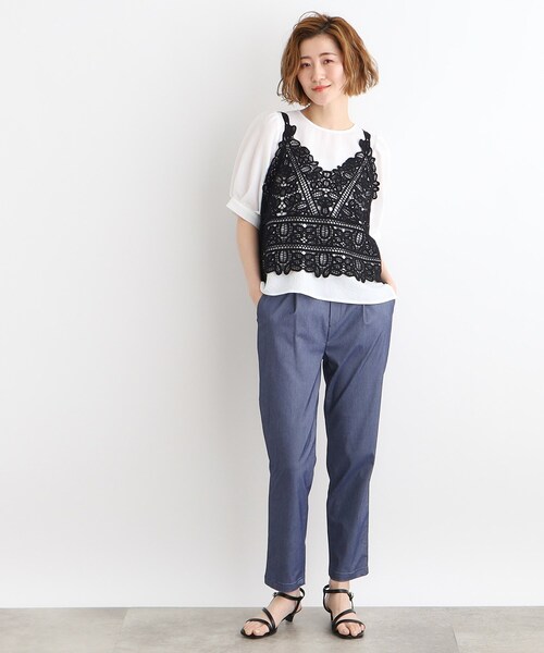 grove（グローブ）の「◆刺繍ビスチェ×ブラウスSET（その他トップス・レディース・カーキ/ブラック/アイボリー/オレンジ・03/02/01）」の10枚目の写真