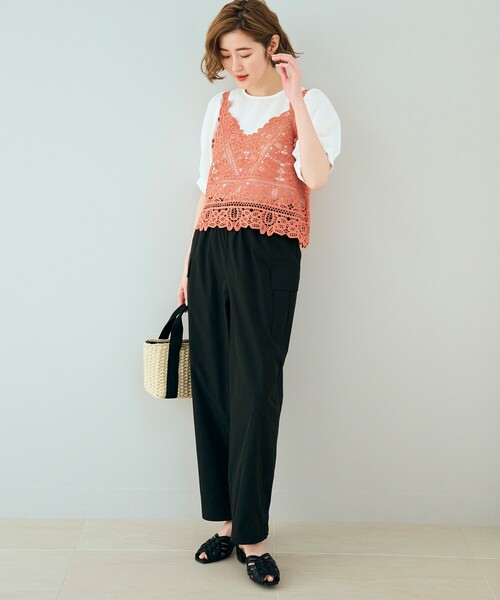 grove（グローブ）の「◆刺繍ビスチェ×ブラウスSET（その他トップス・レディース・カーキ/ブラック/アイボリー/オレンジ・03/02/01）」の21枚目の写真