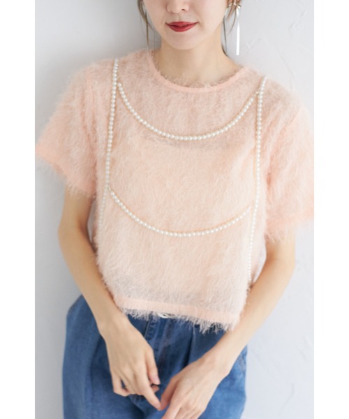 &. NOSTALGIA(アンドドットノスタルジア)の「【ZOZO限定】ビーズハーネス(その他トップス・レディース・ホワイト/シルバー・FREE)」の2枚目の写真