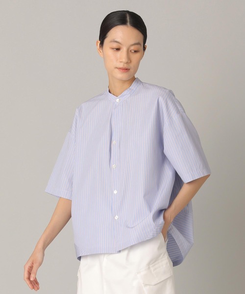 ZUCCa ミックスストライプ 半袖 ブラウス シャツ ZUCCa（ズッカ）の「ミックスストライプ（Tシャツ/カットソー