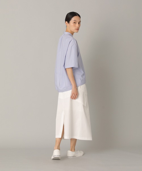 ZUCCa ミックスストライプ 半袖 ブラウス シャツ ZUCCa ミックスストライプ 半袖 ブラウス シャツ セール