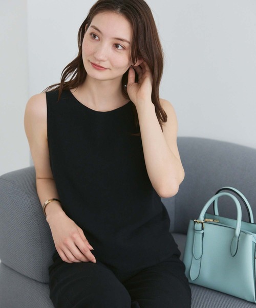 fifth(フィフス)の「ナチュラルリネンスリーブレストップス(シャツ/ブラウス・レディース・ライトベージュ/ブラック・M)」の1枚目の写真