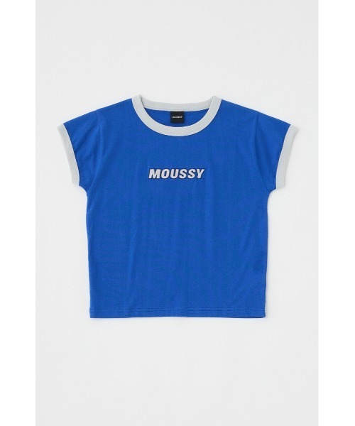 MOUSSY（マウジー）の「MOUSSY RINGER TINY Tシャツ（Tシャツ/カットソー・レディース・ブルー/ブラック/オフホワイト・FREE）」の4枚目の写真