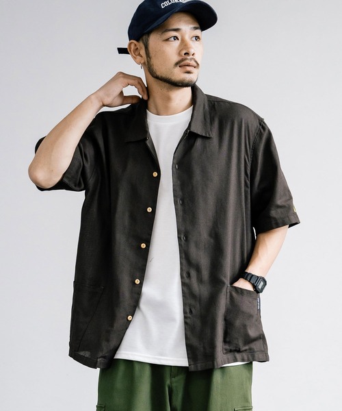 KRIFF MAYER(クリフメイヤー)の「KRIFF MAYER クリフメイヤー BUGPROOF防蚊メッシュオープンカラーシャツ 2345115(シャツ/ブラウス・メンズ・ベージュ/マルチ/ブラウン/オリーブ/チャコールグレー・L/XL/M)」の6枚目の写真