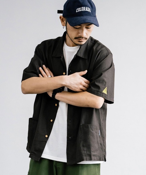KRIFF MAYER(クリフメイヤー)の「KRIFF MAYER クリフメイヤー BUGPROOF防蚊メッシュオープンカラーシャツ 2345115(シャツ/ブラウス・メンズ・ベージュ/マルチ/ブラウン/オリーブ/チャコールグレー・L/XL/M)」の7枚目の写真