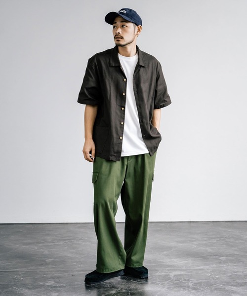 KRIFF MAYER(クリフメイヤー)の「KRIFF MAYER クリフメイヤー BUGPROOF防蚊メッシュオープンカラーシャツ 2345115(シャツ/ブラウス・メンズ・ベージュ/マルチ/ブラウン/オリーブ/チャコールグレー・L/XL/M)」の8枚目の写真