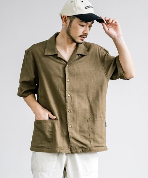 KRIFF MAYER(クリフメイヤー)の「KRIFF MAYER クリフメイヤー BUGPROOF防蚊メッシュオープンカラーシャツ 2345115(シャツ/ブラウス・メンズ・ベージュ/マルチ/ブラウン/オリーブ/チャコールグレー・L/XL/M)」の19枚目の写真
