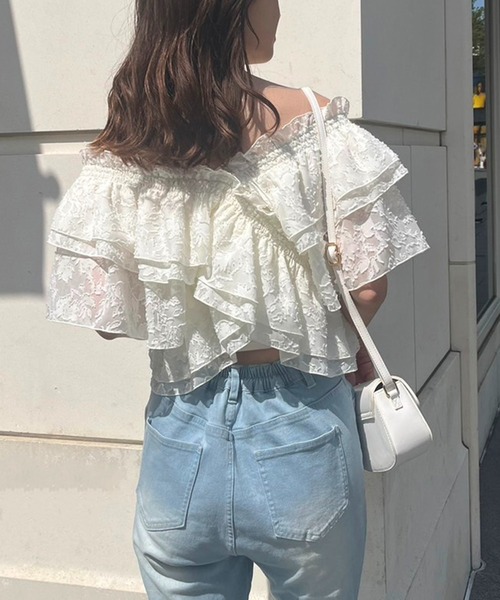 one after another NICE CLAUP（ワンアフターアナザーナイスクラップ）の「フリルブラウスセットキャミワンピース（ワンピース・レディース・ベージュ/ブラック/チャコールグレー・FREE）」の22枚目の写真