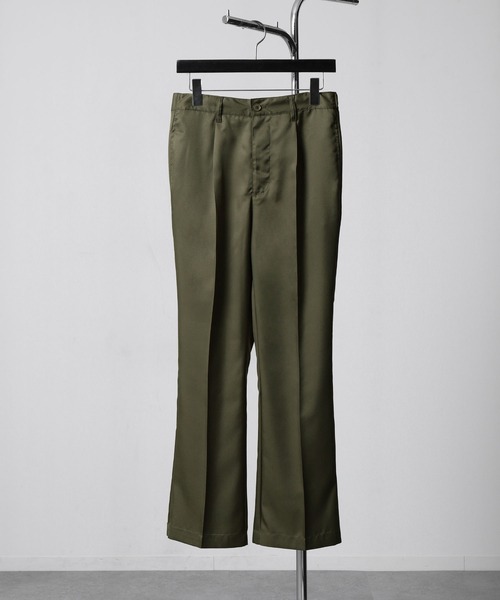 ZIP FIVE（ジップファイブ）の「【ZIP FIVE】センタープレス ドレープ ポリトロ テーパード フレアパンツ / フレア スラックス（スラックス・メンズ・ブラック/グレイッシュベージュ/オリーブ/オフホワイト/ネイビー/チャコール/ベージュ/インディゴブルー・MEDIUM/LARGE/X-LARGE）」の20枚目の写真