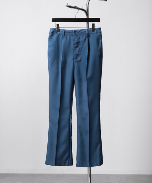 ZIP FIVE（ジップファイブ）の「【ZIP FIVE】センタープレス ドレープ ポリトロ テーパード フレアパンツ / フレア スラックス（スラックス・メンズ・ブラック/グレイッシュベージュ/オリーブ/オフホワイト/ネイビー/チャコール/ベージュ/インディゴブルー・MEDIUM/LARGE/X-LARGE）」の21枚目の写真