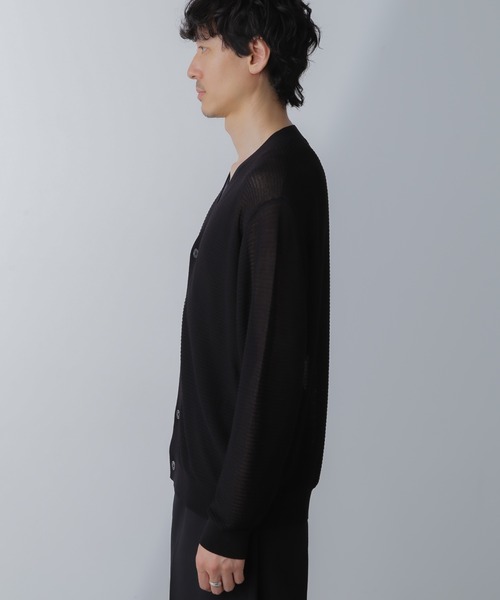 NANO universe(ナノユニバース)の「ハイゲージ リンクスニットカーディガン(カーディガン/ボレロ・メンズ・レッド系その他2/グレー系その他4/ブラック・M/L)」の11枚目の写真