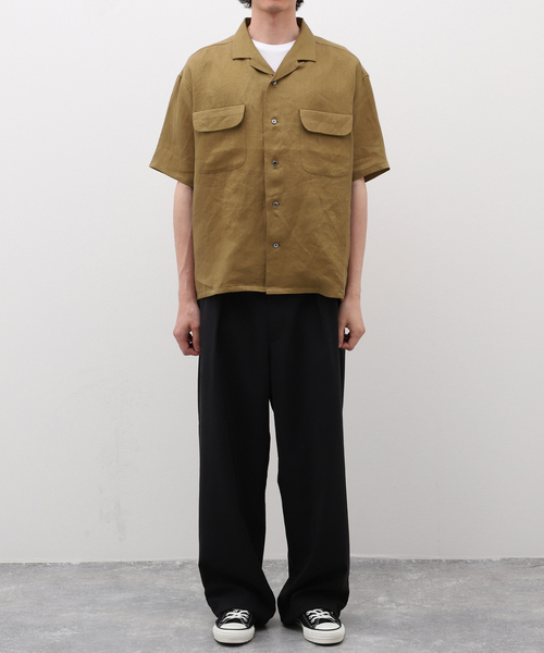 セール】NIGEL CABOURN / ナイジェルケーボン OPEN COLLAR SHIRT