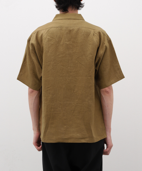 Nigel Cabourn(ナイジェルケーボン)の「NIGEL CABOURN / ナイジェルケーボン OPEN COLLAR SHIRT LINEN TW(シャツ/ブラウス・メンズ・チャコールグレー/ベージュ・48/50)」の14枚目の写真