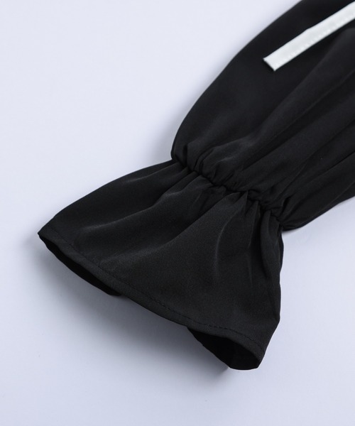 AMELY（エミリー）の「リボンキャンデースリーブ ブラウス（シャツ/ブラウス・レディース・ブラック/ホワイト・フリー）」の6枚目の写真