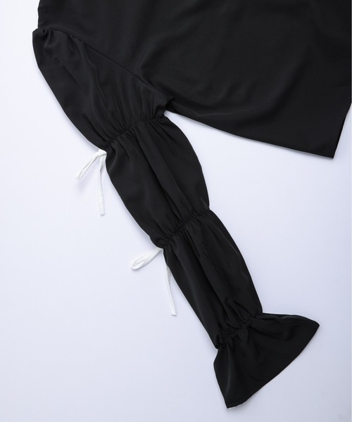 AMELY（エミリー）の「リボンキャンデースリーブ ブラウス（シャツ/ブラウス・レディース・ブラック/ホワイト・フリー）」の11枚目の写真