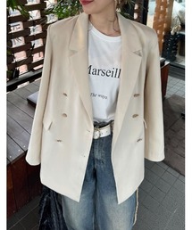 Re:EDIT | [2024 SUMMER COLLECTION]ビエラライク金ボタンダブルテーラードジャケット(テーラードジャケット)