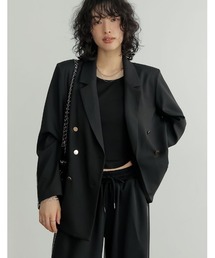 Re:EDIT | [2024 SUMMER COLLECTION]リネンライク金ボタンダブルテーラードジャケット(テーラードジャケット)