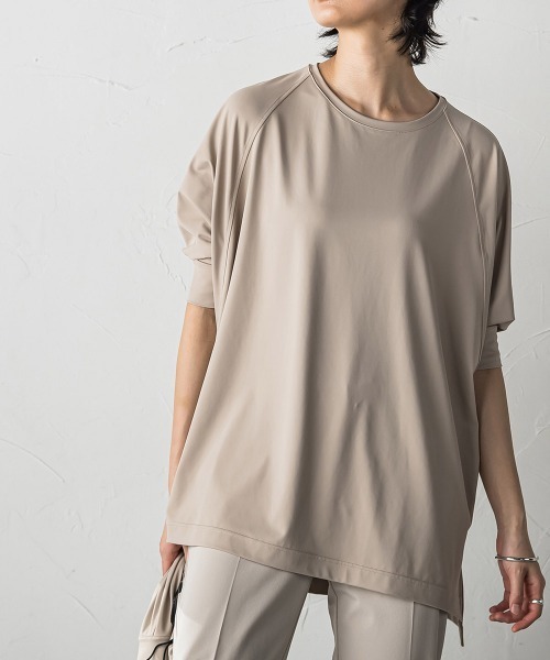 MAYSON GREY（メイソングレイ）の「ラッシュガードドルマンワイドプルオーバー≪洗濯機で洗える≫（Tシャツ/カットソー・レディース・ベージュ/ブラック/カーキ・M）」の10枚目の写真