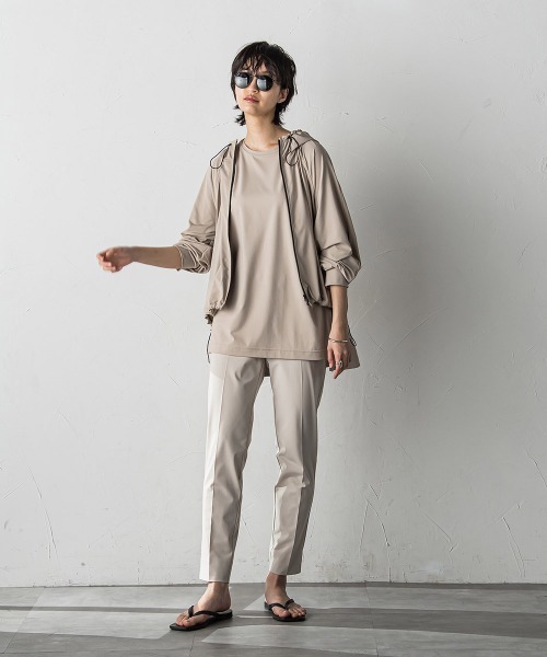 MAYSON GREY（メイソングレイ）の「ラッシュガードドルマンワイドプルオーバー≪洗濯機で洗える≫（Tシャツ/カットソー・レディース・ベージュ/ブラック/カーキ・M）」の8枚目の写真