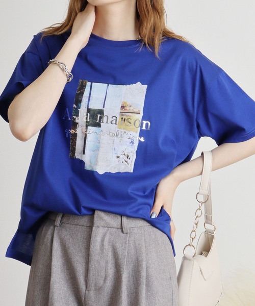 tシャツ BRODIAEA かすれプリントTシャツ レディース tシャツ BRODIAEA かすれプリントTシャツ レディース : ZOZOTOWN