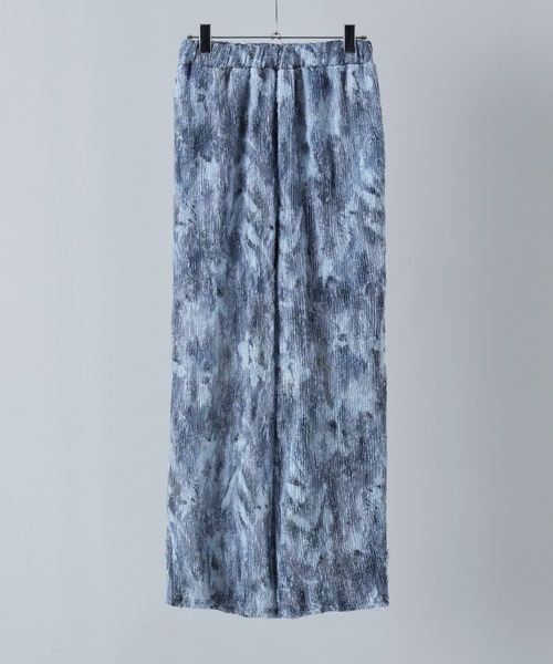 etoll.(エトル)の「ニュアンス柄プリーツワイドパンツ(その他パンツ・レディース・グレー/カーキ・FREE)」の3枚目の写真