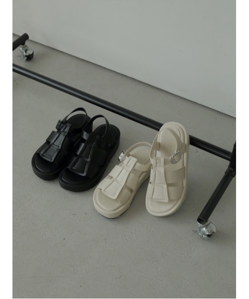 靴 AMAIL/Black tea platform sandal AMAIL（アマイル）の「Black tea platform sandal（サンダル
