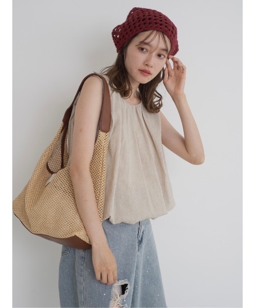 JUMELLE（ジュメロ）の「straw single tote（トートバッグ・レディース・ベージュ・FREE）」の3枚目の写真