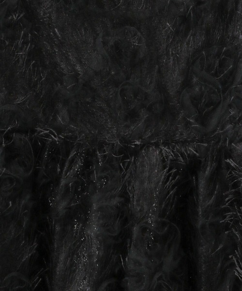 A part by（アパートバイ）の「フリンジチュールシシュウキャミソール（キャミソール・レディース・ブラック/アイボリー・FREE）」の11枚目の写真