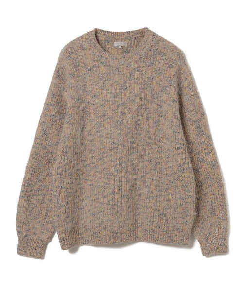 BEAMS（ビームス）の「5ゲージ シャギー クルーネック ニット（ニット/セーター・メンズ・ブルー/ナチュラル/オリーブ・L/M/S/XL）」の8枚目の写真